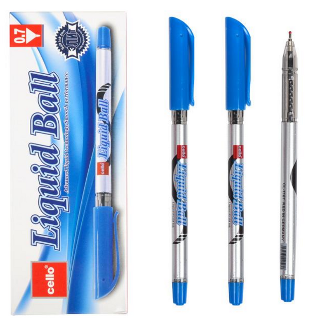 Ручка кулькова CELLO Liquid Ball (CL1167-12), чорнила сині